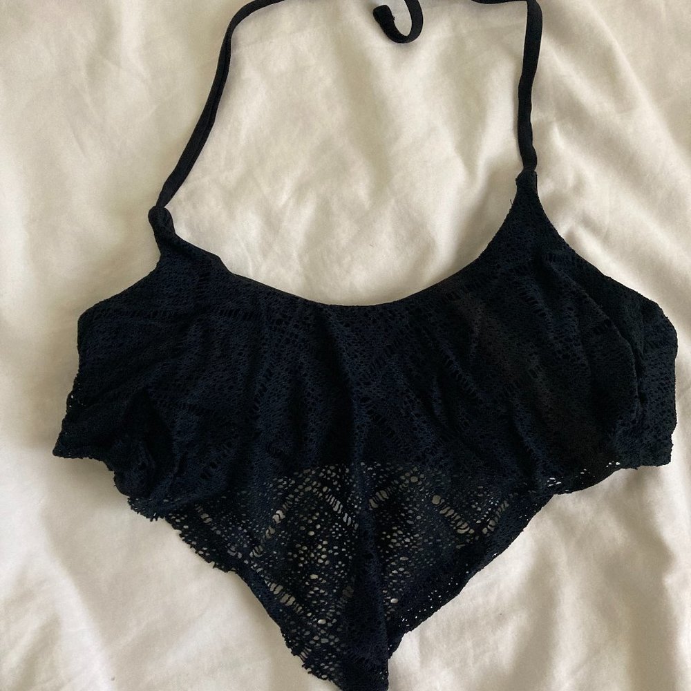Black lace bikini top